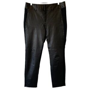 Rag & Bone Womens Lamb Leather Combo Mid Rise Slim Leg Trouser Black Size 12